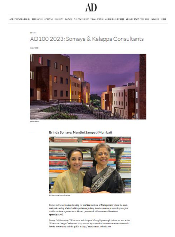 AD100 2023: Somaya & Kalappa Consultants